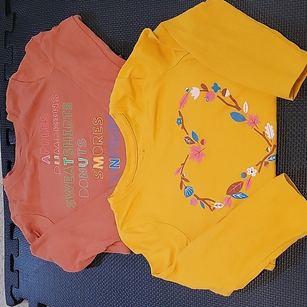 Pair of Cat & Jack Longsleeve Autumn Shirts size 4T